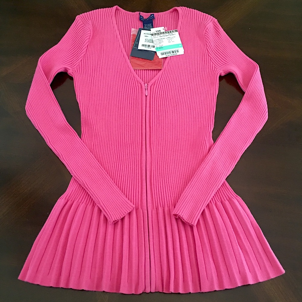 NWT Doncaster East Hampton Ribbed Zip Cardigan